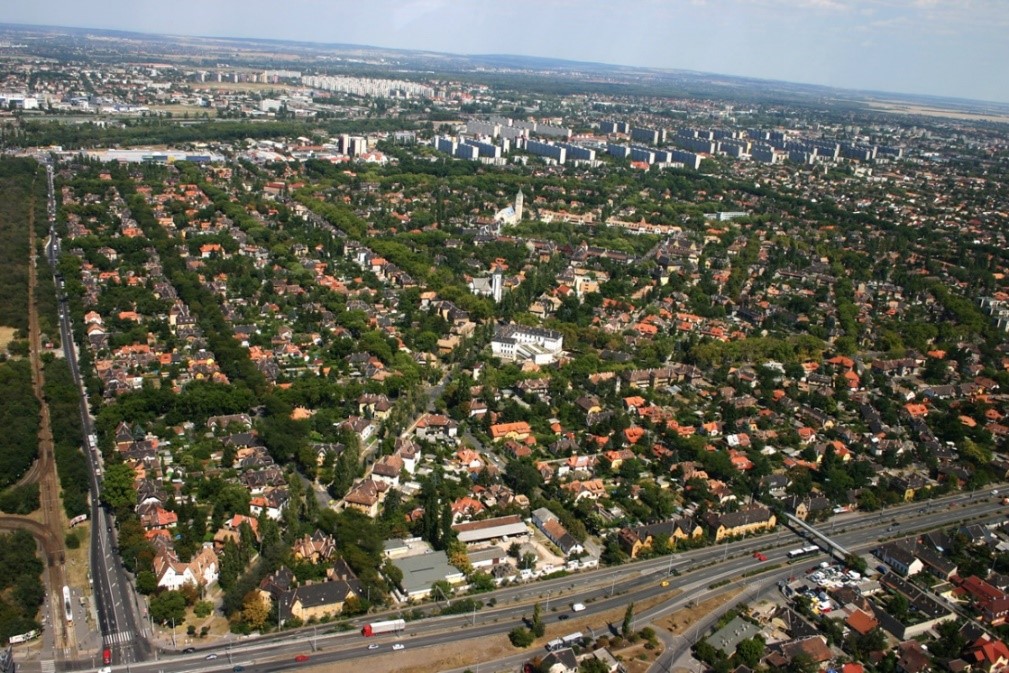 Sistema verde nel distretto di Wekerle (Budapest, Ungheria)